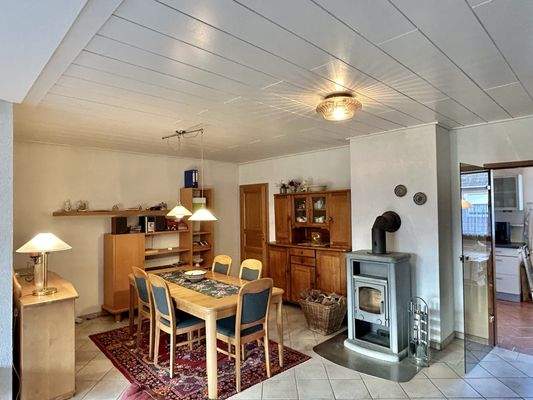 Wohnbereich mit Kaminofen