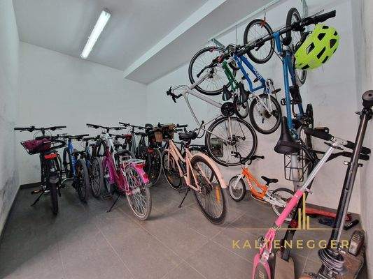 Kinderwagen-, und Fahrradabstellraum im EG