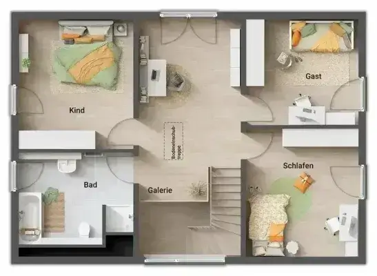 Einfamilienhaus Landhaus Modern 142 Grundriss Dach