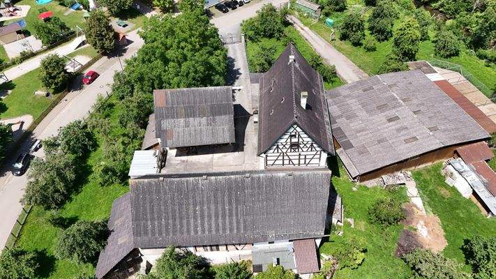 Ansicht mit Blick vom Garten