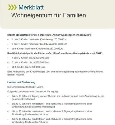 KFW 300 für Familien