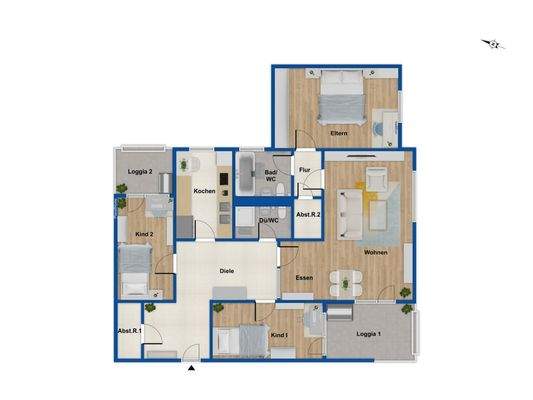 Grundriss 6. Obergeschoss