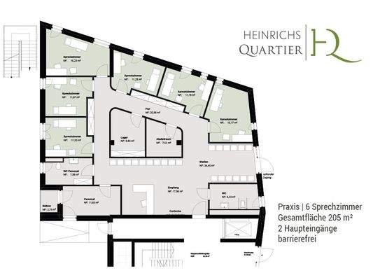 Arztpraxis mit 6 Sprechzimmern_Version 1