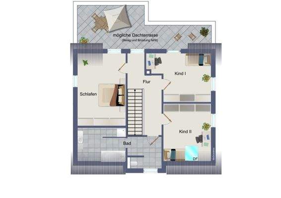 Dachgeschoss (kein Maßstab)