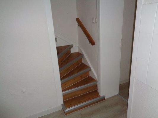 Aufgang von der Küche...