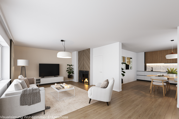 Visualisierung Wohnzimmer EG