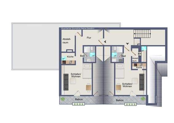 Dachgeschoss (kein Maßstab)