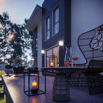 Abendstimmung auf der Terrasse