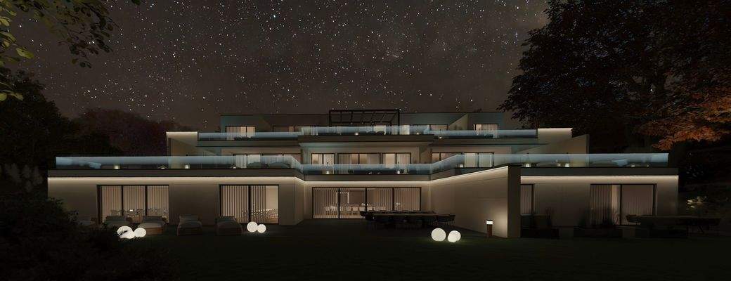 Visualisierungsbeispiel Rückansicht bei Nacht