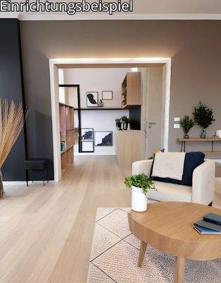 Blick vom Wohnzimmer zur Küche