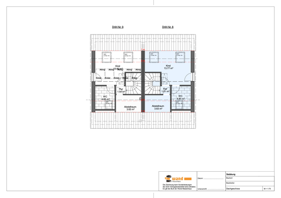 Grundrisse DHH Dachgeschoss BV Langweid