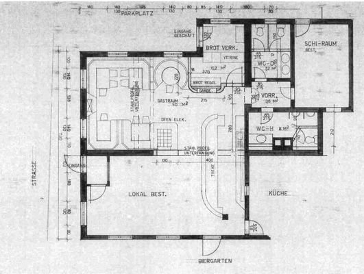 Grundriss Erdgeschoss Bestand Altbau 
