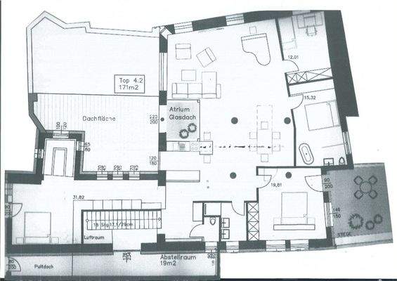 Plan - Einzigartige PENTHOUSE Wohnung mit großer Terrasse und Blick auf die Altstadt von Burghausen Kauf Hochburg-Ach Oberösterreich