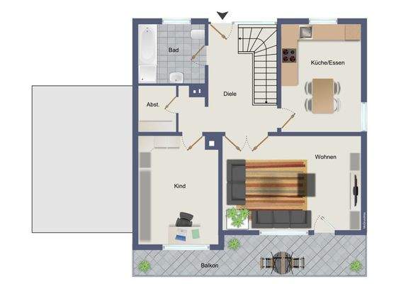 Erdgeschoss (kein Maßstab)