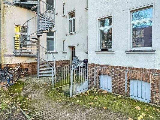 Rückseite mit Feuertreppe