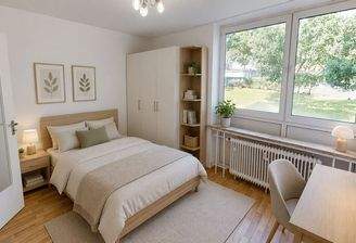 Zimmer mit KI möbliert