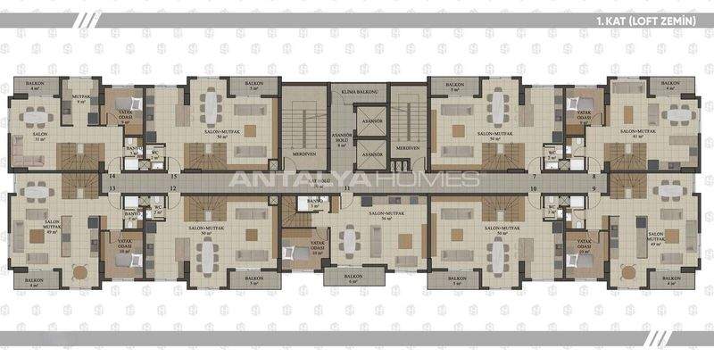 Mountain View Flats with Pool and Parking in Konyaaltı