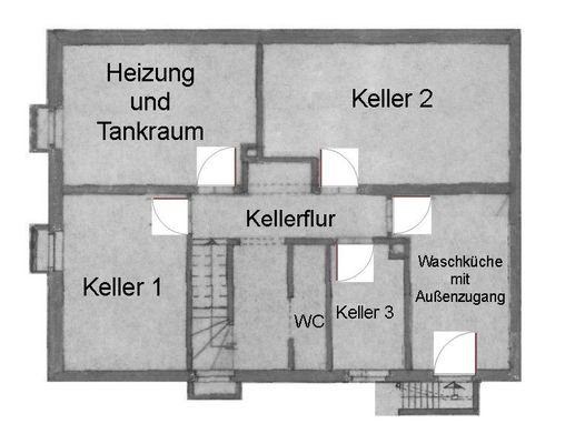 Kellergeschoss-Grundriss