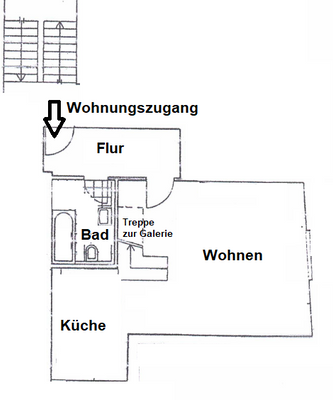 Grundriss untere Wohnebene