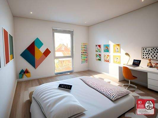 2. Kinderzimmer im 1. OG visualisiert