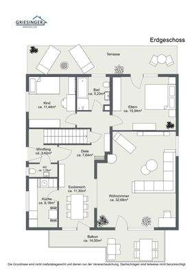 2D Grundriss - Erdgeschoss