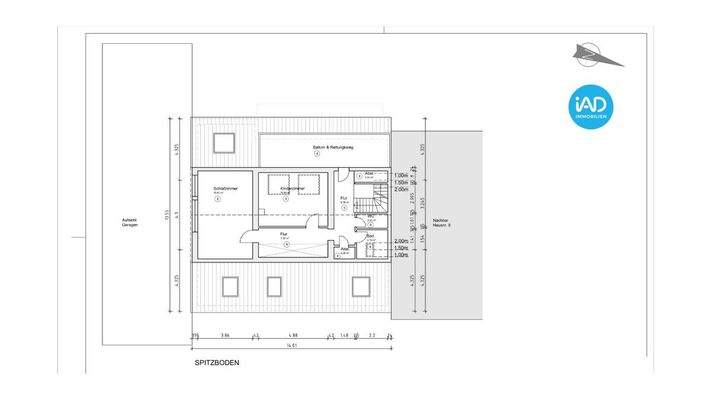 Grundriss Spitzboden