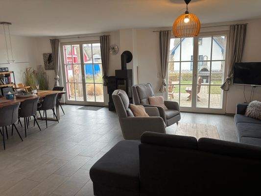 Wohnzimmer mit Kaminofen