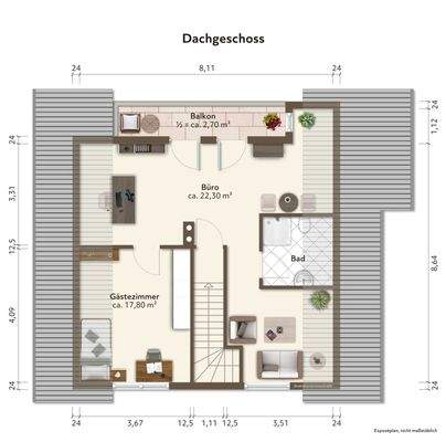 Grundriss Obergeschoss