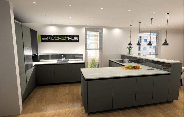 Küche mit Einbauküche