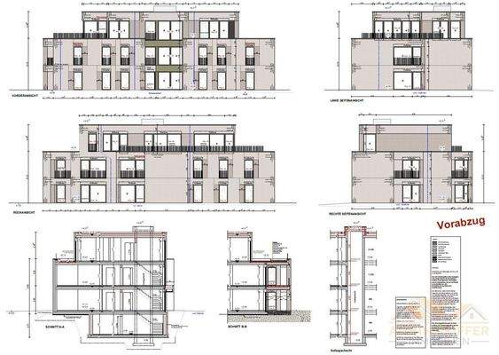Planung Ansichten und Schnitt Stand 2025