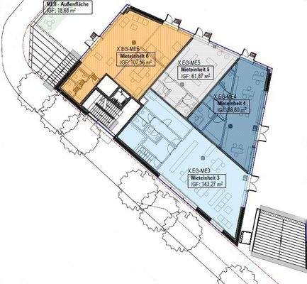 Grundriss Bauteil B EG 62-402 m²