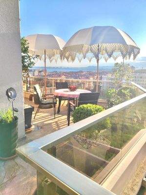 Blick auf die Dachterrasse 