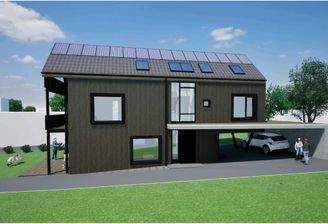 projektierter Neubau - Holzfassade