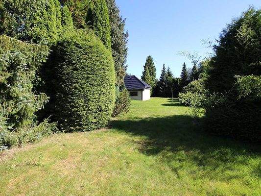 Blick auf das Grundstück