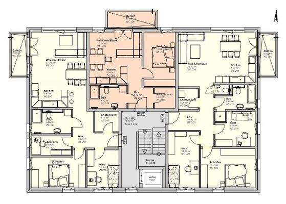 Etagengrundriss 2 Obergeschoss