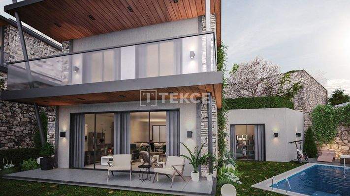 Detached Villas with Pools and Gardens in Konacık Bodrum