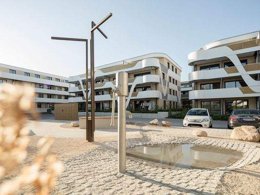 Moderne Neubauwohnung außen