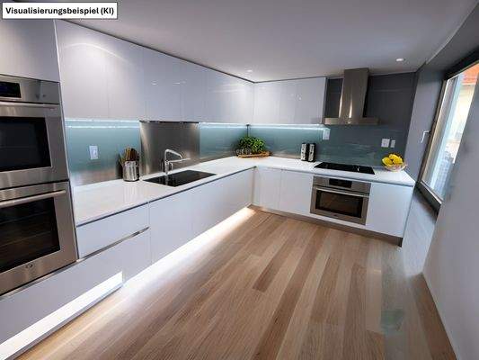 Küche Wohnung EG Visualisierung via Homestaging