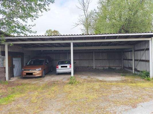 Haus 4er-Carport außen