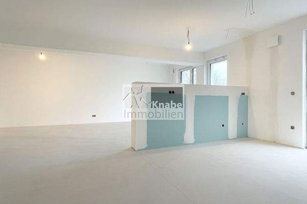 Rohbau: Offener Wohn- und Essbereich 