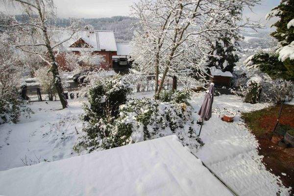 Gartenblick Winter