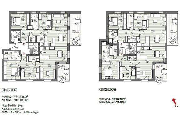 Grundrisse Erd- und Obergeschoss