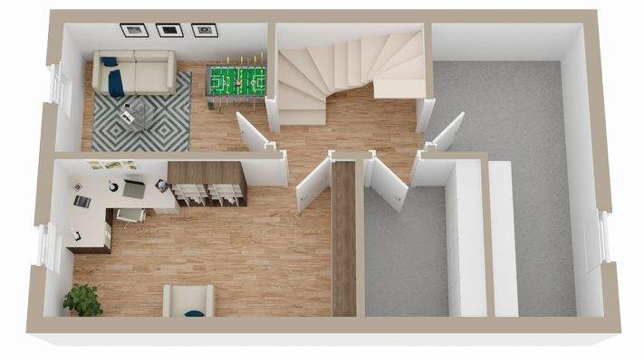 Der Grundriss im Untergeschoss