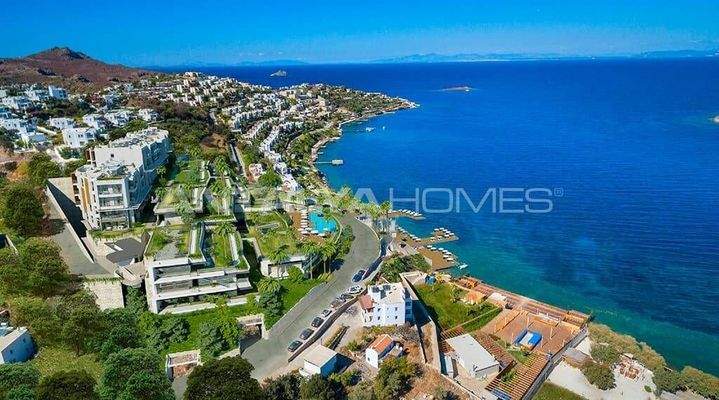 Furnished Apartments in a Beachfront Complex in Yalikavak Bodrum