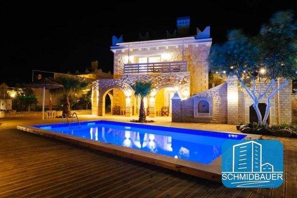 Kreta, Kamilari: Steinvilla mit Apartment und Blick auf den Kamilari-Hügel