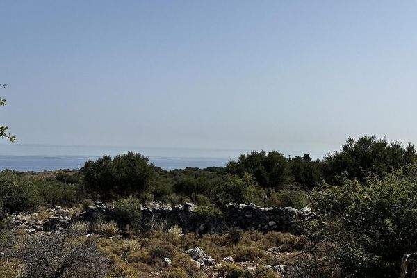 Kreta, Kokkino Chorio: Atemberaubendes 10.000 m² großes Grundstück mit Meerblick in Kokkino Chorio