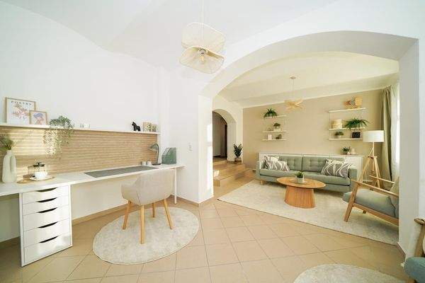 Offenes Wohn-, Koch- und Esszimmer