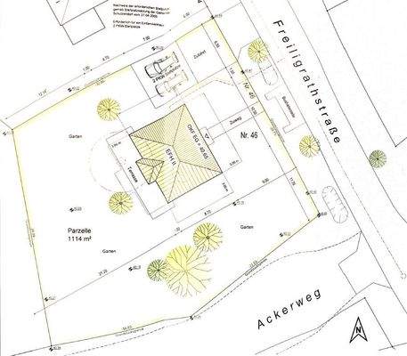 Grundstück mit Entwurf 