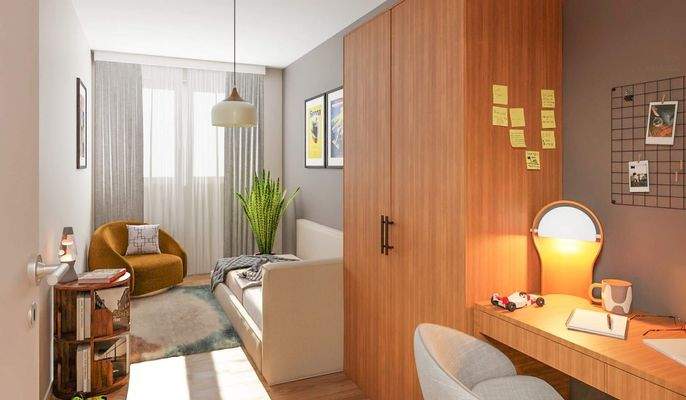 In diesem schönen Kinderzimmer kann man sich voll 