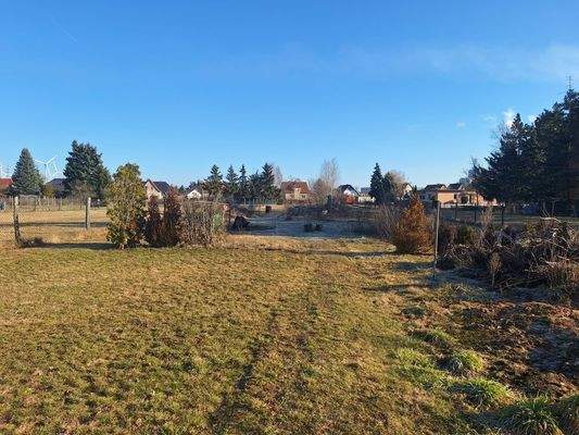 Blick auf das Grundstück